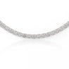 3 Carat Diamond Pave Halo Box Platinum Chain Tennis Necklace