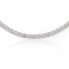 3 Carat Diamond Pave Halo Box Platinum Chain Tennis Necklace