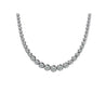 3 Carat Diamond Riviera Graduated Tennis Necklace in 18k White Gold & Platinum