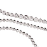 3 Carat Graduated Thick Bezel Diamond Platinum Tennis Necklace