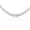 3 Carat Graduated Thick Bezel Diamond Platinum Tennis Necklace