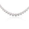 3 Carat Graduated Thick Bezel Diamond Platinum Tennis Necklace