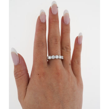 Bague de mariage en diamant naturel 3 carats en or blanc 18K ou platine, taille 4-10 – Assay Jewelers