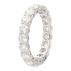 3 Carat Natural Diamond Wedding Band Ring in 18K White Gold