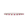 30 Carat TW Oval Cut Ruby and Diamond Tennis Necklace in Platinum