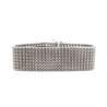 36 Carat Round Diamond 10K White Gold 8-Row Oversized Tennis Bracelet