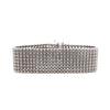 36 Carat Round Diamond 10K White Gold 8-Row Oversized Tennis Bracelet