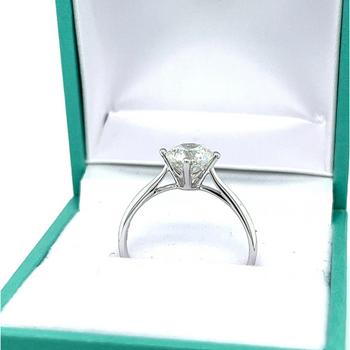 3,03 carats, diamant de laboratoire taille Coussin, couleur H, pureté VS1, en Bague en platine – Assay Jewelers