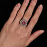 3.04 Carat Star No-Heat Burma Ruby & Sunburst Art Deco Ring