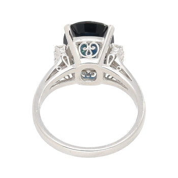 3.10 Carat Blue Sapphire and Diamond with Filigree Split Shank Band Ring – Assay Jewelers