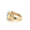 3.30 Carat Round Cut Lab Grown Diamond Solitaire Mens Ring in 18k Gold