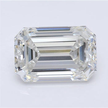 Diamant de laboratoire taille émeraude 3,41 carat en solitaire, Bague en or blanc 14k – Assay Jewelers