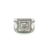 3.41 Carat Lab Diamond Mens Cluster Ring in 18K White Gold