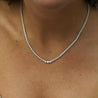 3.5 Carat Diamond Cupcake Graduated Tennis Necklace