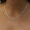 3.5 Carat Diamond Cupcake Graduated Tennis Necklace