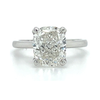 3.50 carat, G, VS2, 18k White Gold Solitaire Cushion Lab Diamond Ring