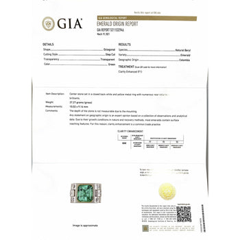 3.75 carat mens Colombian Emerald in Platinum ring setting – Assay Jewelers