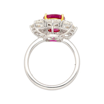 GIA Certified Semi Mount Ring With Round Diamond Halo in Platinum – Assay Jewelers