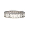 3.95 Carat Emerald Diamond Channel Set Platinum 950 Full Eternity Wedding Band