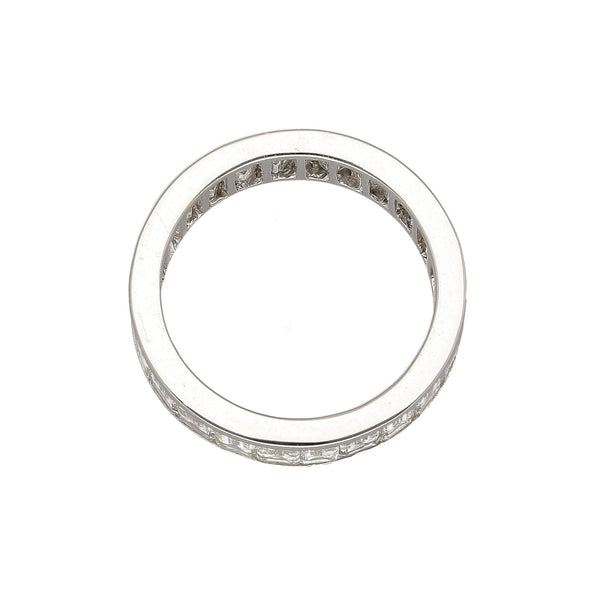 4 Carat Baguette Cut Natural Diamond Wedding Band Ring in Platinum Channel Setting