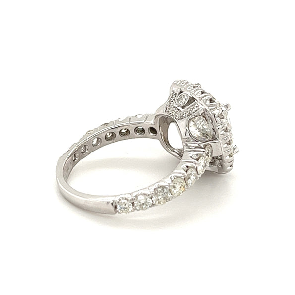 4 Carat Cushion-Cut, H color, VS1 Clarity, Lab Grown Diamond Engagement Ring