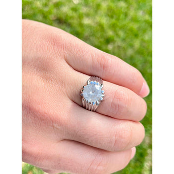 4 Carat Round White Diamond Solitaire Mens Platinum Ring – Assay Jewelers