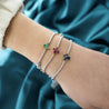 4 Carat Sapphire Butterfly and Diamond 14K White Gold Tennis Bracelet