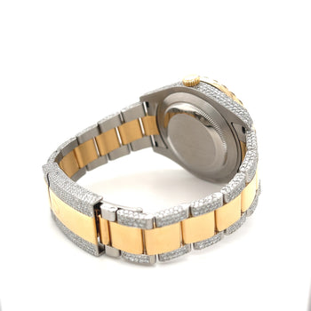 Rolex DateJust homme 42 mm bicolore avec lunette et bracelet sertis de diamants – Assay Jewelers