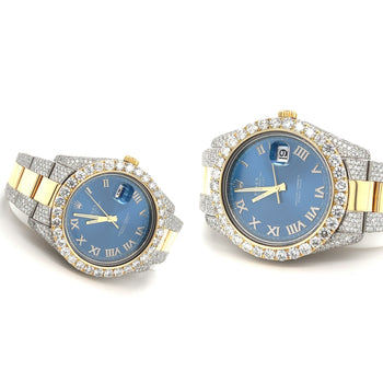 Rolex Datejust homme 42 mm bicolore avec lunette/bracelet sertis de diamants – Assay Jewelers