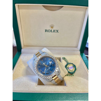 Rolex Datejust homme 42 mm bicolore avec lunette/bracelet sertis de diamants – Assay Jewelers
