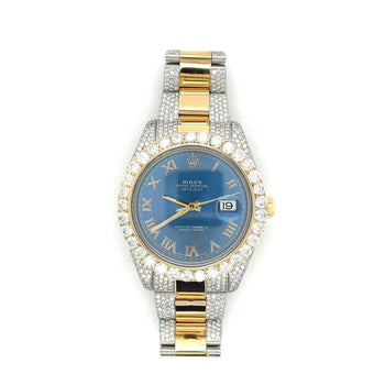 Montre Rolex Datejust homme 42 mm bicolore avec lunette/bracelet sertis de diamants – Assay Jewelers