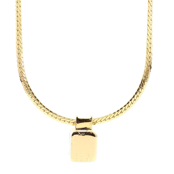 4.36 Carat Colombian Emerald Half Bezel 18K Gold Pendant Necklace