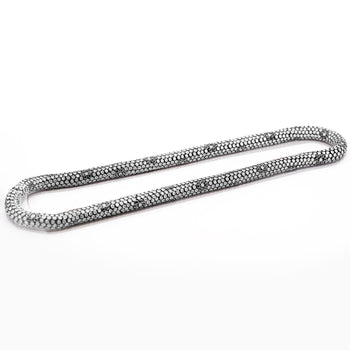 50 Carat Round Cut Diamond Cylinder Undulating Necklace in 18k – Assay Jewelers