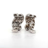 5.5 Carat Diamond Pave 18K White Gold Woven Twist Clip Earrings