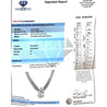 5.62 Carat Pear Diamond Solitaire Drop Pendant Necklace 18K White Gold