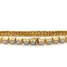 6 Carat TW 14K Solid Gold Men's Two Tone Square Shaped Diamond Link Bracelet