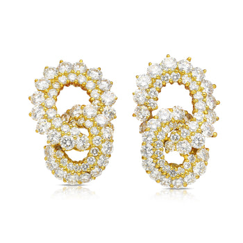 7 Carat Diamond Infinity Clip On Earrings in 18K Gold – Assay Jewelers
