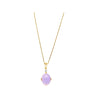 86.44ct Purple Jadeite Jade Diamond Gold Necklace Earring Set