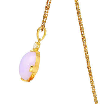 86.44ct Purple Jadeite Jade Diamond Gold Necklace Earring Set – Assay Jewelers