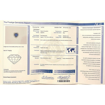 9 Carat No Heat Ceylon Blue Sapphire and Old Euro Cut Diamond Ring in 14K – Assay Jewelers