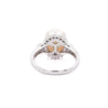 9.5mm South Sea White Pearl and Baguette Diamond Ring in Platinum