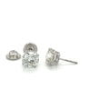 9mm 6CT TW. Lab Diamond CVD Round Diamond Screw Back 14k Stud Earrings