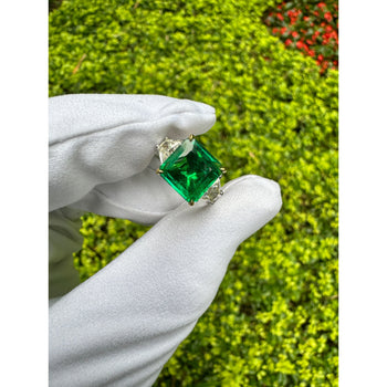 AGL Cert. 2.44 Carat No Oil Colombian Emerald & Trapezoid Diamond Ring – Assay Jewelers