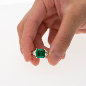 AGL Cert. 2.44 Carat No Oil Colombian Emerald & Trapezoid Diamond Ring – Assay Jewelers