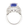 AGL Certified 10.10ct No Heat Ceylon Blue Sapphire Diamond Ring