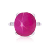 AGL Zertifiziert 10,88ct Burma Sternrubin Vintage Platin Ring
