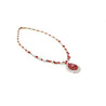 AGL Certified 22 Carat Pear Cut Burma Ruby and Diamond Chandelier Necklace