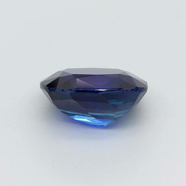 AGL Certified 5.75 Carat Burma No Heat Cushion Blue Sapphire and Diamond Ring
