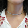 Adjustable 5 Carat Lab Grown Diamond Tennis Choker Necklace