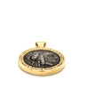 Antique Greek Athena Coin Pendant in 14k Gold Bezel